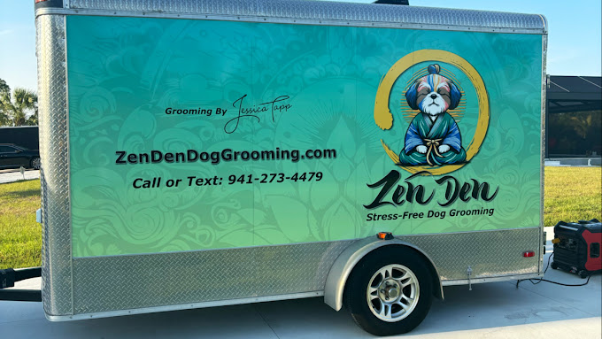 Zen Den mobile grooming trailer